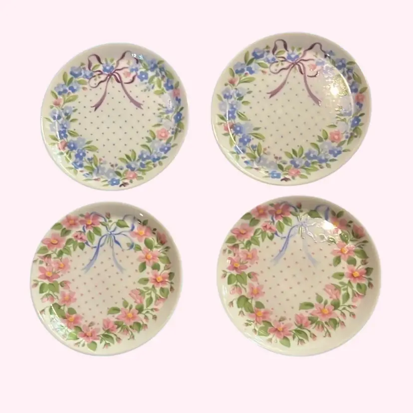 4pc Butter Pat Coaster by Louis Lourioux & Designer Philippe Deshoulieres France