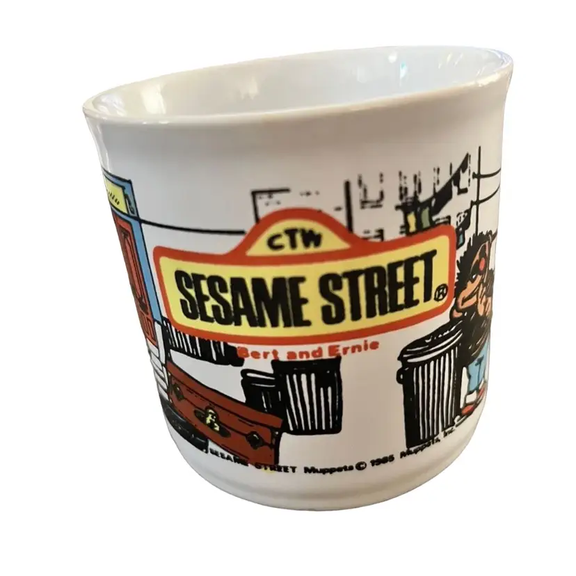 1985 Sesame Street Burt & Ernie Kilncraft Mug Made in England