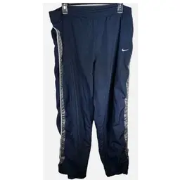 Nike Tear Away Warm Up Pants, Men’s Size Large, Navy Blue, Relaxed Fit