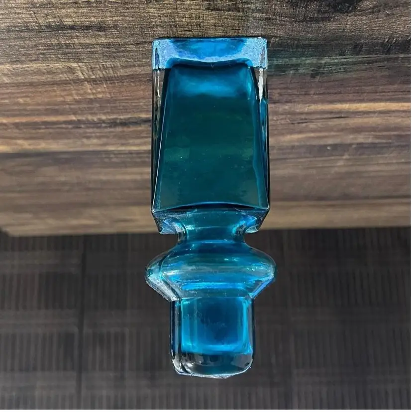 Vintage glass bottle decanter Large Green stopper only