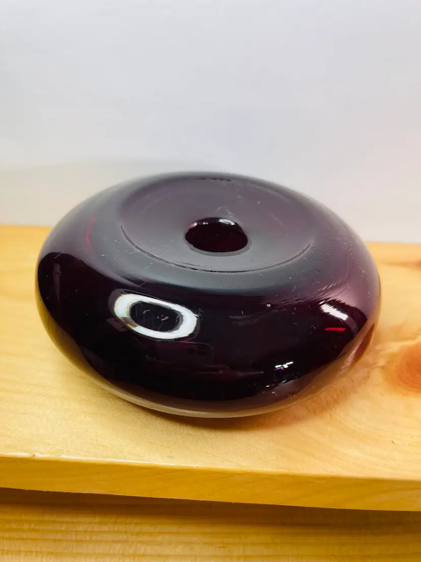 Vintage Amethyst, Handblown, Art Glass Candle Holder