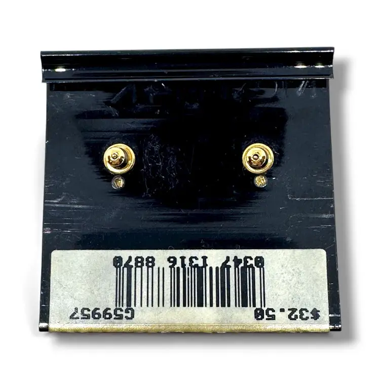 NEW Vtg Signed MONET Crystal Rhinestone Pierced Dangle EARRINGS 14kt Posts