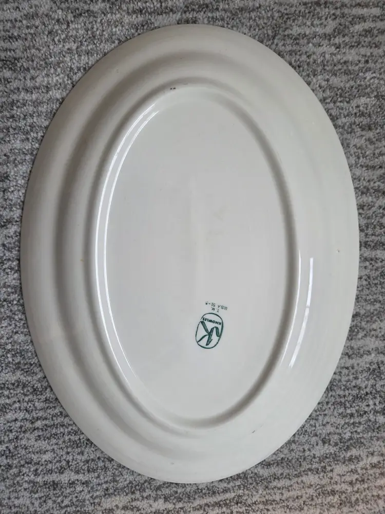 Edwin M Knowles Ceramic Plate with wild flowers daisy/mum platter