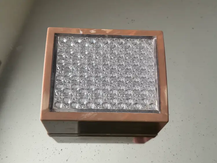 Vintage Merle Norman Cosmetics Brown Marble Plastic Powder Box