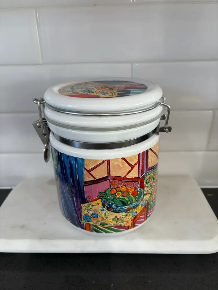 Vintage Chaleur Masters Collection D. Burrows R. Dufy Ceramic Canister