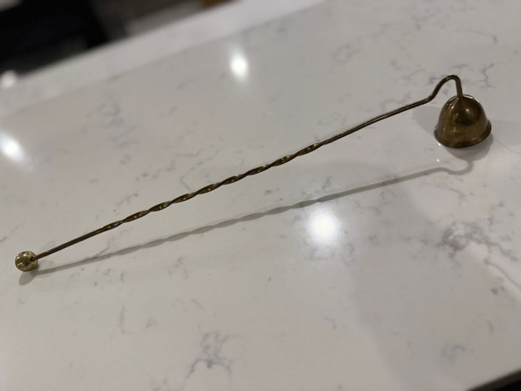 Brass Candle Snuffer Twisted Handle
