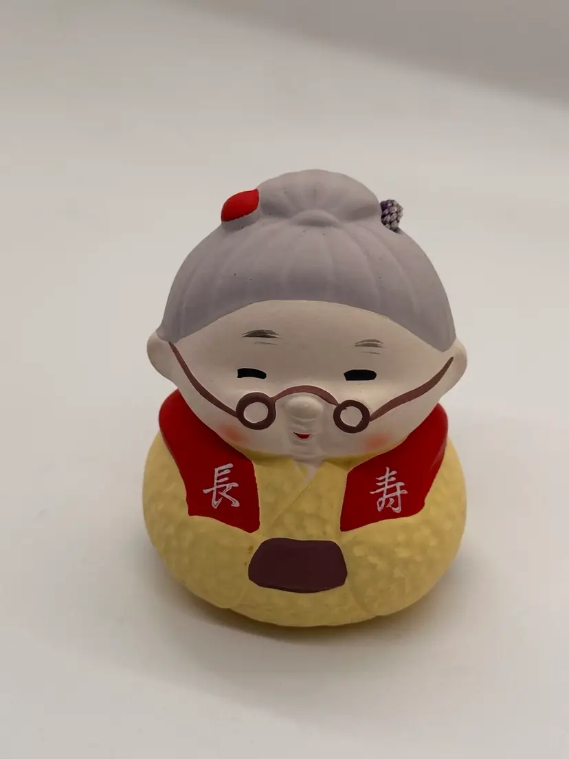 Vintage Japanese Banko Ware Grandma Clay Bell