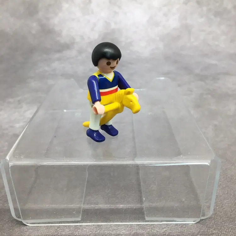 Playmobil Little Boy w/ Yellow Stick Horse