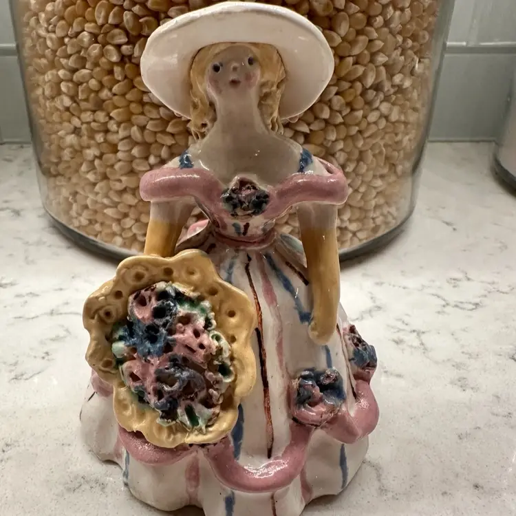 Overbeck Pottery Southern Belle W Bouquet Cambridge City Indiana Art