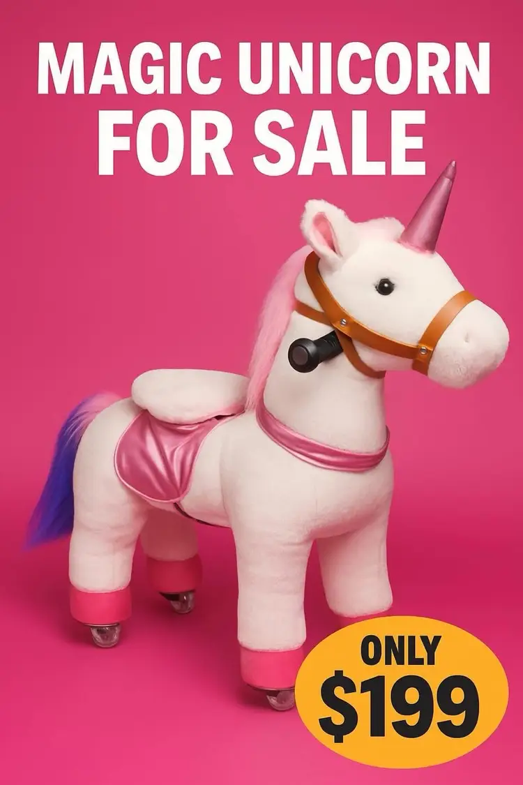 🦄 RIDE-ON MAGIC UNICORN – $199