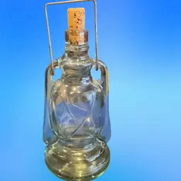 Himark Green Glass Railroad Lantern Bottle