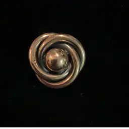 Vintage Mid Century Infinity Twisted Knot Copper Brooch.