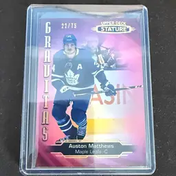 2020-21 Upper Deck Stature Red Gravitas Auston Matthews /75
