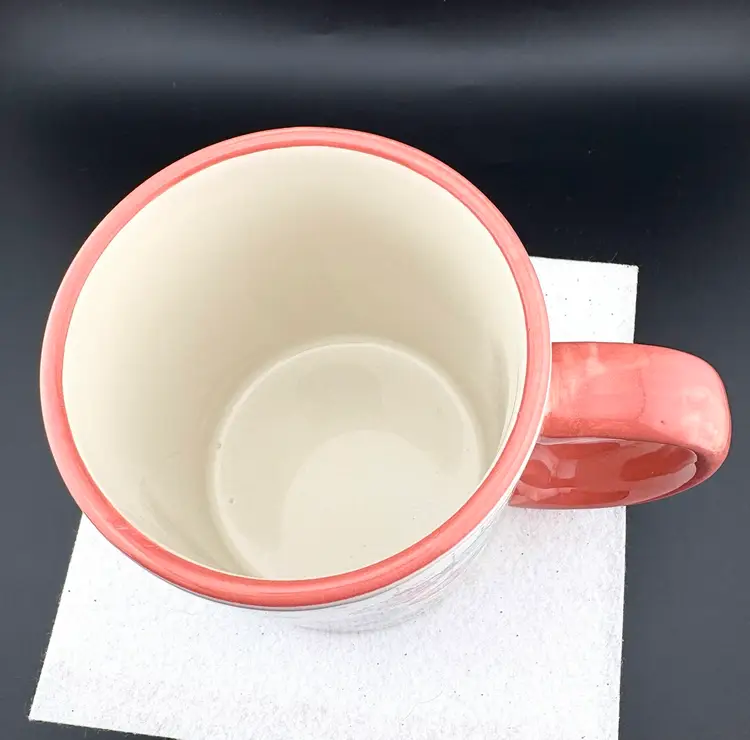 Christmas Holiday Coffee Mug That Says Holly & Jolly 4.25” Tall x 5.5” at The Handle