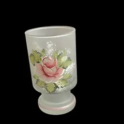 Hand Painted And Signed Votive Holder