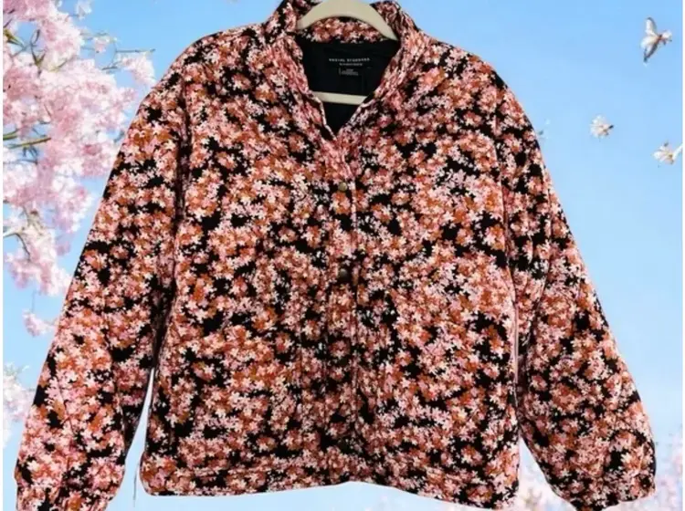 #01 - Sanctuary Quilted Twill Jacket Floral Oversized Soft Comfort
