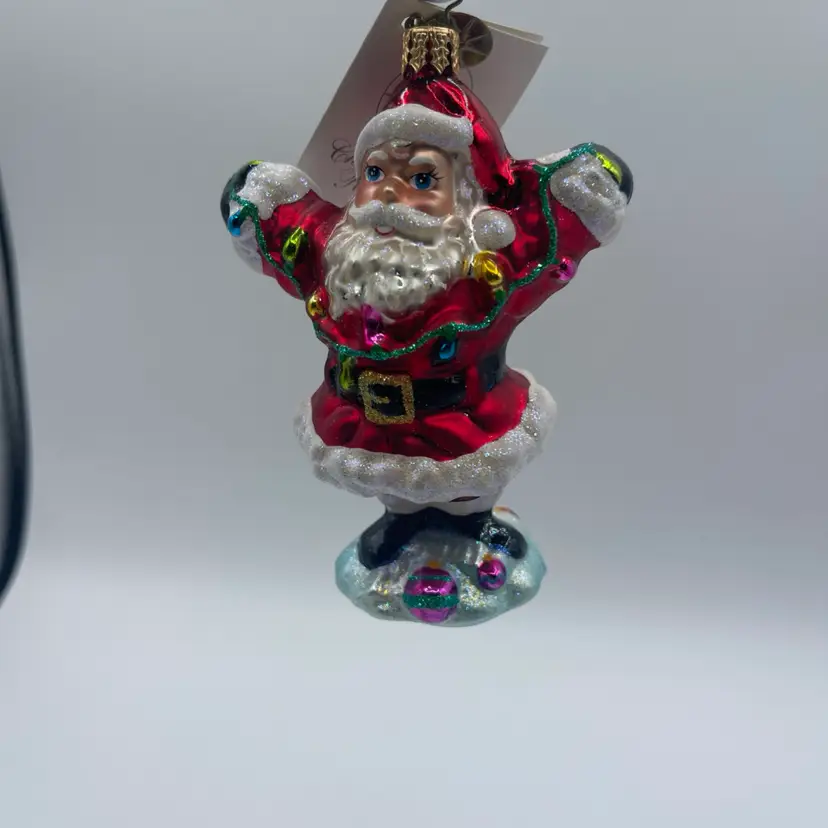 Christopher Radko Jolly Tree Trim Santa Ornament NWT 4.5” 2003