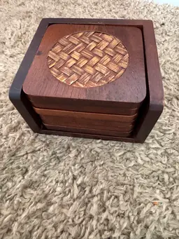 Wood Coaster Set