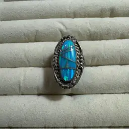 Size 7 Opal Sterling Ring