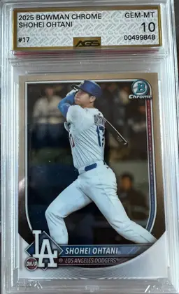 Shohei Ohtani 2025 Bowman Chrome #17 AGS 10
