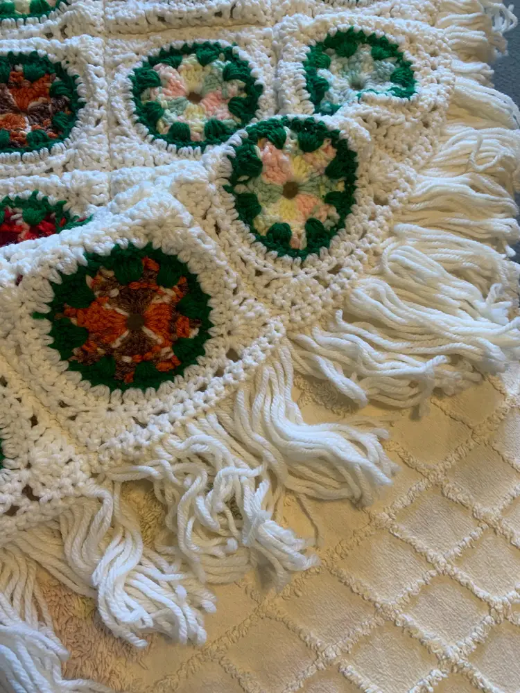 Vintage Granny Square Afghan