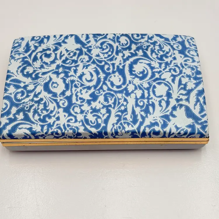 Blue And White Fairy And Floral Design Ring Jewelry Box