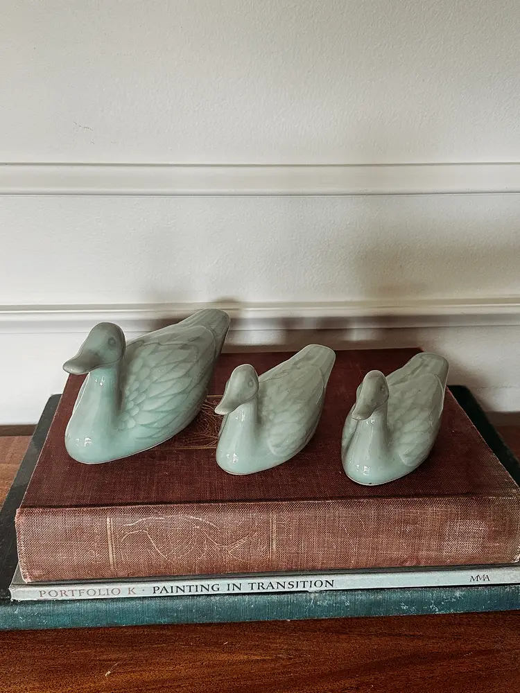 Trio of 1960s Porcelain Asian Ducks