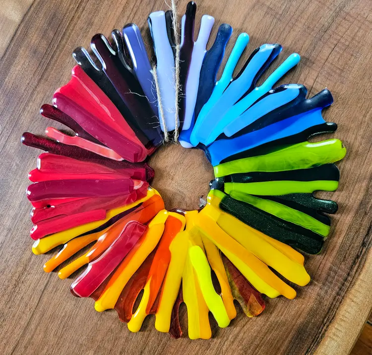 Fused Glass Rainbow Swirl 8" FREE SHIPPING