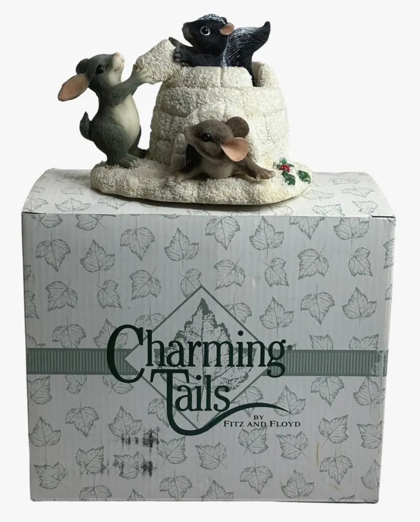 Fitz and Floyd Charming Tails Team Igloo Figurine 1998 Limited Edition 87/623