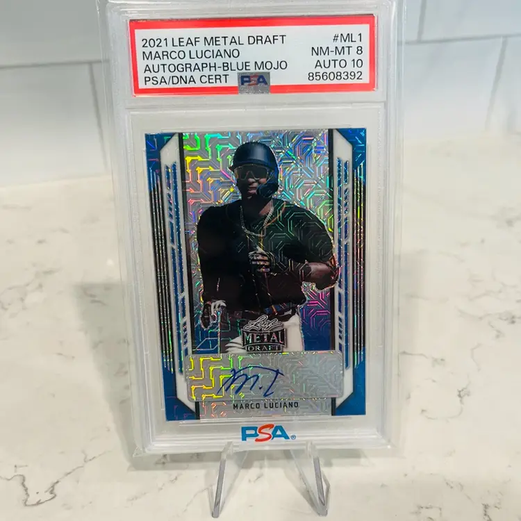 2021 Leaf Metal Draft Marco Luciano Blue Mojo Auto /10