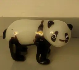 Small Blown Glass Panda Bear