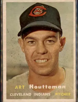 1957 Topps #385 Art Houtteman - (pk1) - Cleveland Indians