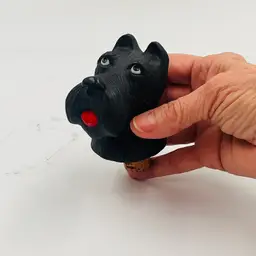 Stop Staring At My Wine! Black Scottie Dog Vintage Wine Stopper Collectible Dept 56