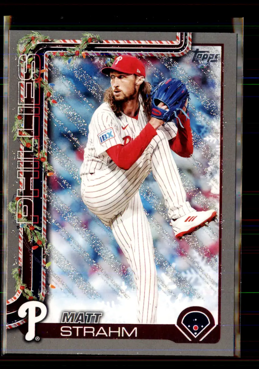Matt Strahm 2025 Topps Walmart Holiday Glitter #H71 - (135) - Philadelphia Phillies