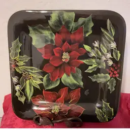 Christmas Poinsettia Platter