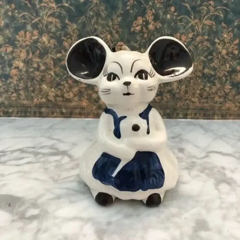 Hanging Ceramic Mouse Figurine