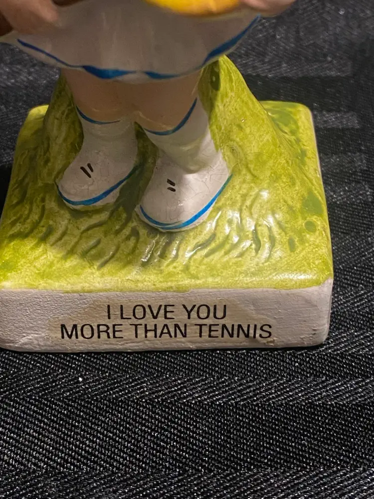 Vintage Girl Tennis Player I Love You More Than Tennis Sri Lanka Figurine