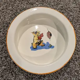 Rare Royal Winton grimwades child's dish boxing dog