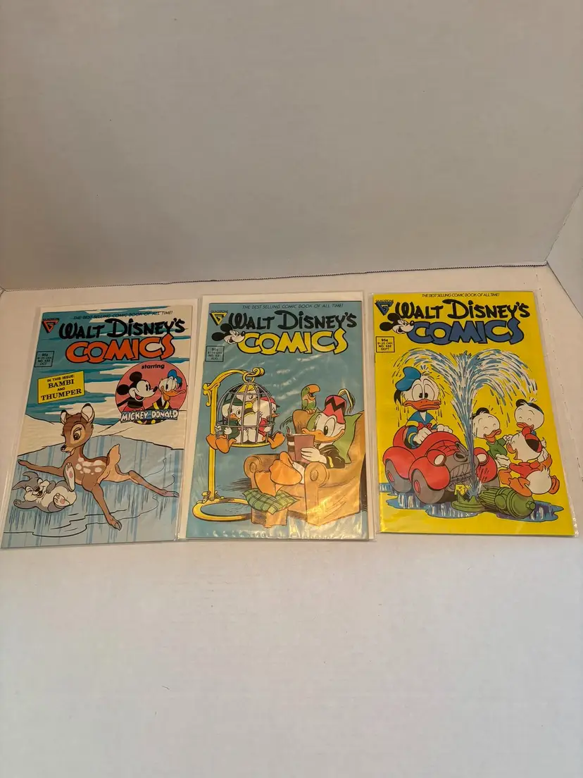 Vintage Lot of 3 Walt Disney Comics from Gladstone No.s 531-533 Mickey & Donald