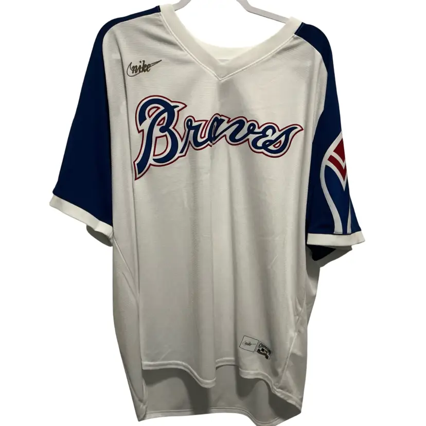 Nike Cooperstown Collection Atlanta Braves Baseball Jersey 2XL New $135