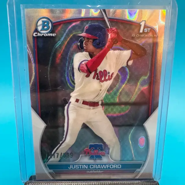 Justin Crawford 1st Bowman Chrome Lava Refractor /399 Philadelphia Phillies
