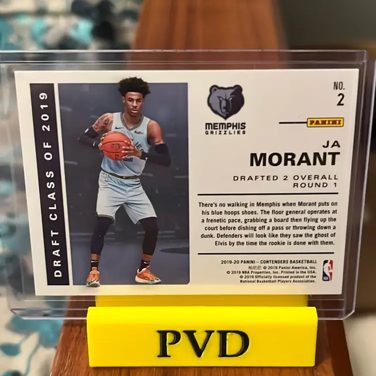 2019 Panini Contenders NBA Ja Morant Cracked Ice Rookie Ticket #17/25