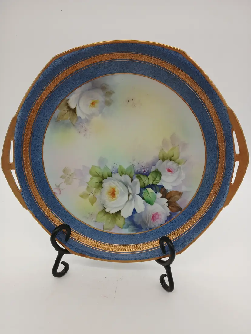 Nippon Morimura Handpainted Cake Plate