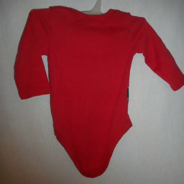 Cute red Santa outfit Holiday one piece bodysuit 12m