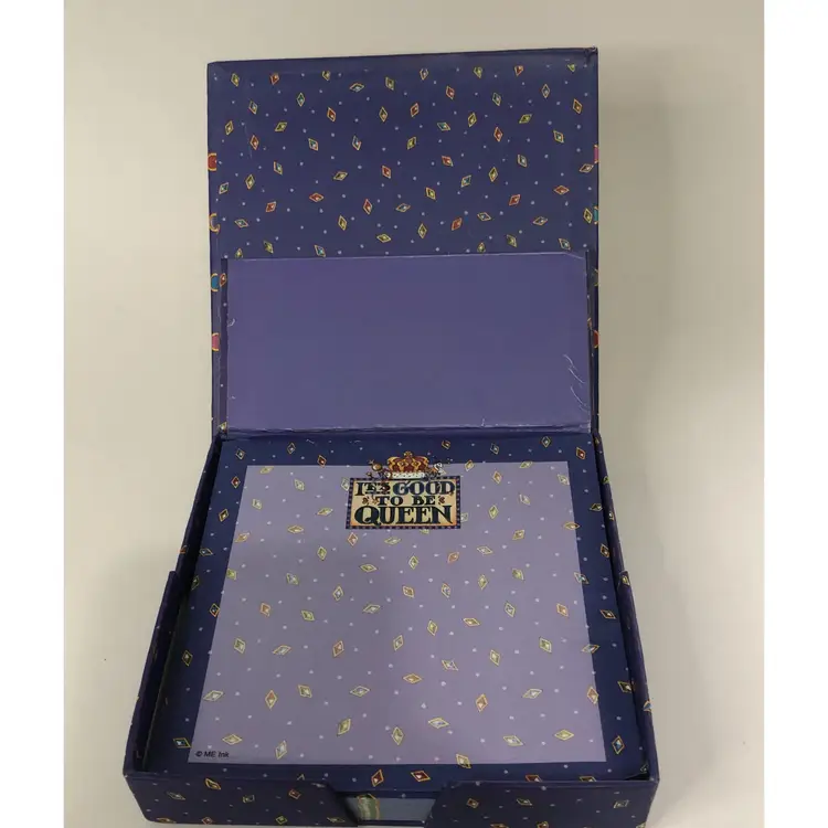 Mary Engelbreit Photo Frame Stationary Box w/ Note Sheets It's Good to Be Queen