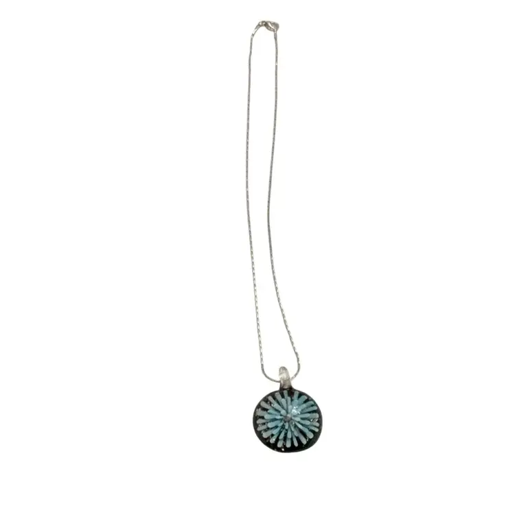 Choice- Glass Flower Pendant And Chain