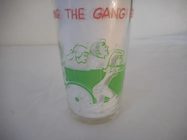 EUC Vintage 1971 Archie Jughead Taking The Gang For A Ride Jelly Jar Glass Cup 4"