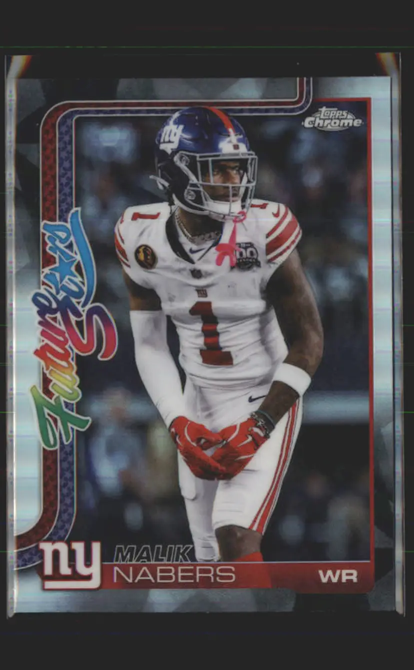 Malik Nabers 2025 Topps Chrome Future Stars Refractor #FS-8 - (138) - New York Giants