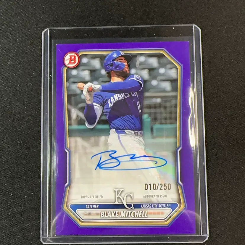 Blake Mitchell 2026 Bowman Purple Auto /250 Kansas City Royals