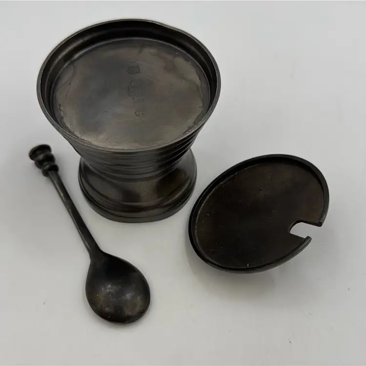 Vintage Reproduction Pewter Ware By Peerage England Jam Jar 1970